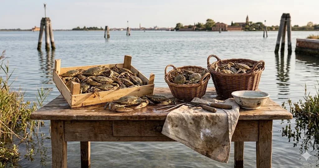 Moeche piccolo granchio della laguna veneziana