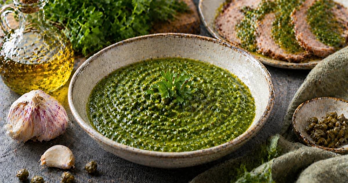 Salsa Verde Piemontese Tradizionale (Bagnet Verd)