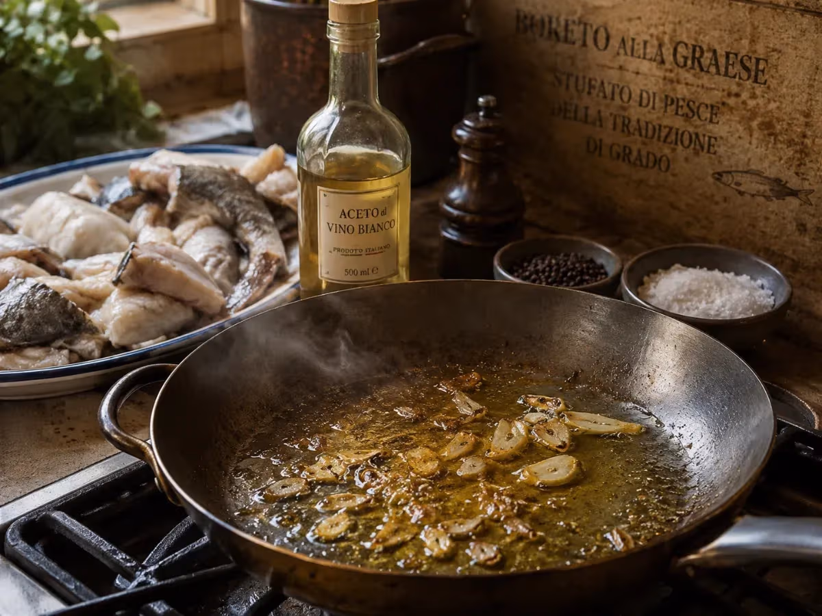 Boreto alla gradese, stufato di pesce povero con aceto bianco e pepe nero 3