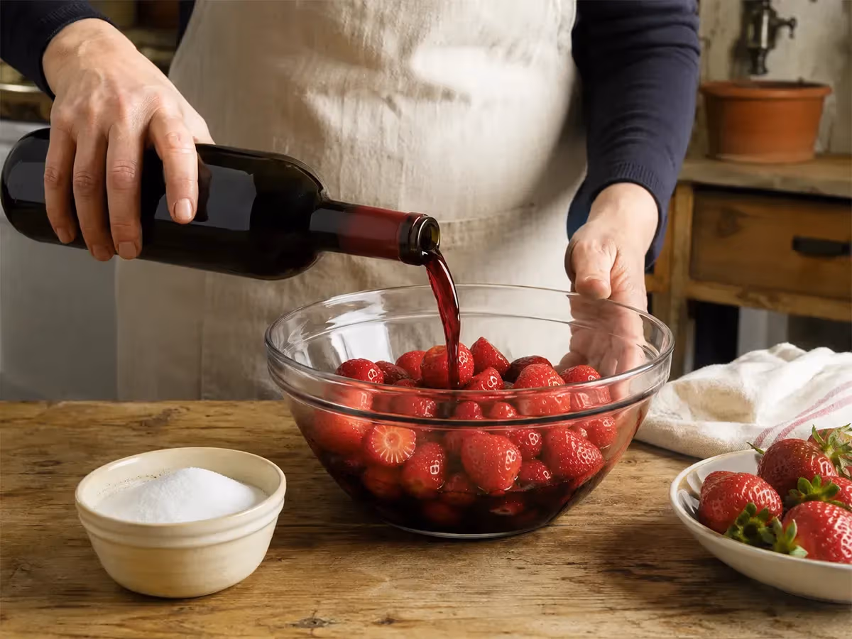 Fragole al vino rosso 2