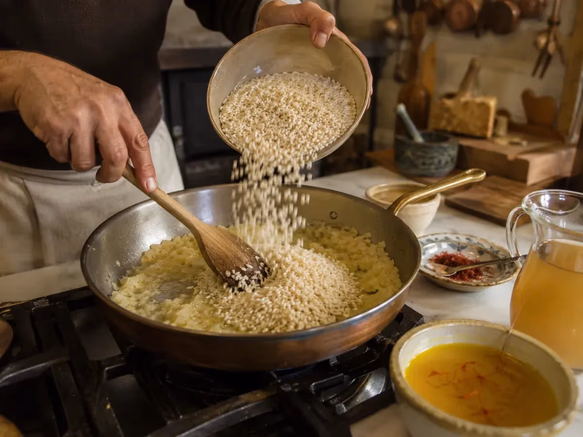 Risotto alla milanese tradizionale 3